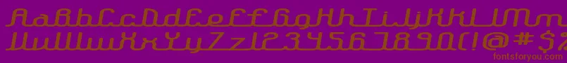 LowdownBrk Font – Brown Fonts on Purple Background