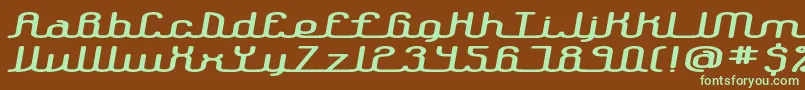 LowdownBrk Font – Green Fonts on Brown Background