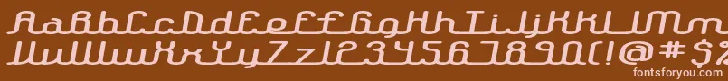 フォントLowdownBrk – 茶色の背景にピンクのフォント