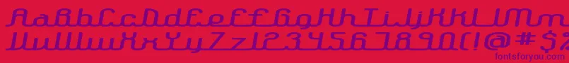 LowdownBrk Font – Purple Fonts on Red Background