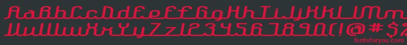 LowdownBrk Font – Red Fonts on Black Background
