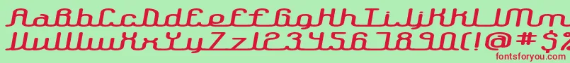 LowdownBrk Font – Red Fonts on Green Background