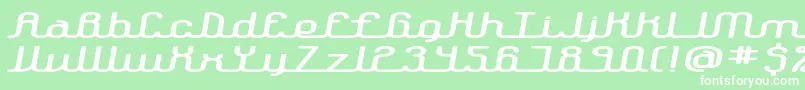 LowdownBrk Font – White Fonts on Green Background