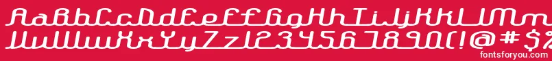 LowdownBrk Font – White Fonts on Red Background