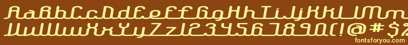 LowdownBrk Font – Yellow Fonts on Brown Background
