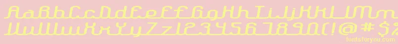 Шрифт LowdownBrk – жёлтые шрифты на розовом фоне