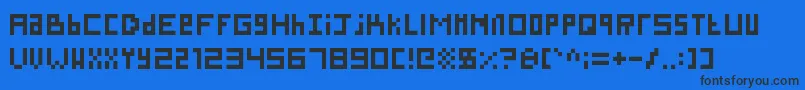 SillyPixel Font – Black Fonts on Blue Background