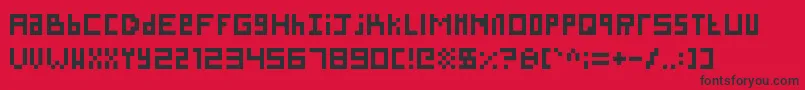 SillyPixel Font – Black Fonts on Red Background