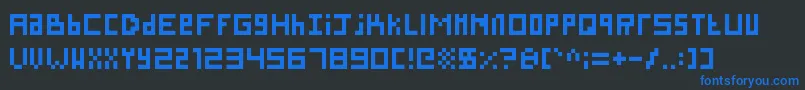 SillyPixel-fontti – siniset fontit mustalla taustalla
