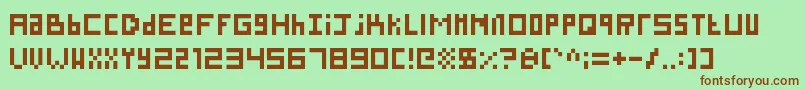 Шрифт SillyPixel – коричневые шрифты на зелёном фоне