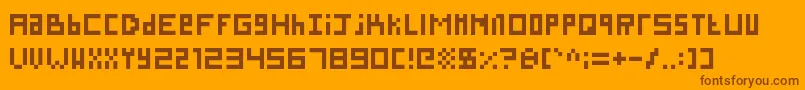 SillyPixel Font – Brown Fonts on Orange Background