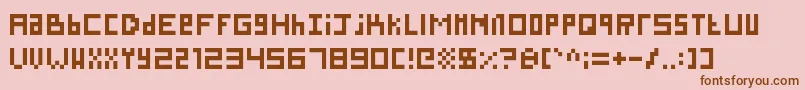 SillyPixel Font – Brown Fonts on Pink Background