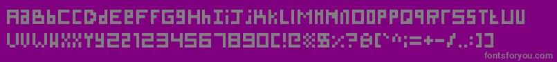 SillyPixel-fontti – harmaat kirjasimet violetilla taustalla