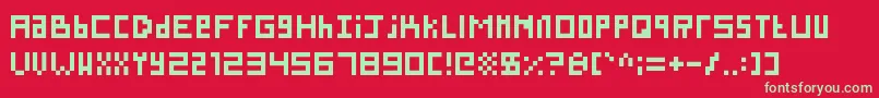SillyPixel Font – Green Fonts on Red Background