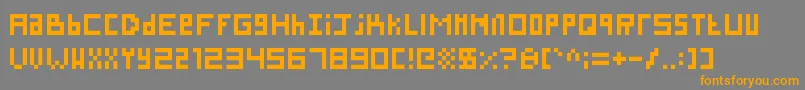 SillyPixel Font – Orange Fonts on Gray Background
