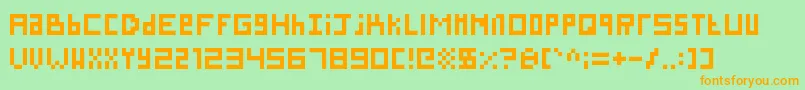 SillyPixel Font – Orange Fonts on Green Background