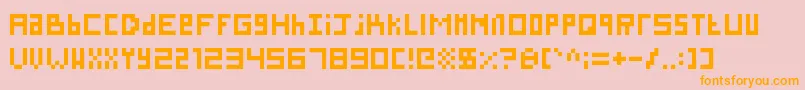 fuente SillyPixel – Fuentes Naranjas Sobre Fondo Rosa