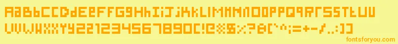SillyPixel Font – Orange Fonts on Yellow Background