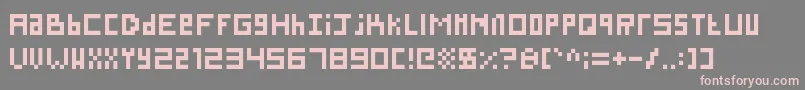 SillyPixel-fontti – vaaleanpunaiset fontit harmaalla taustalla
