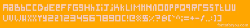 SillyPixel Font – Pink Fonts on Orange Background