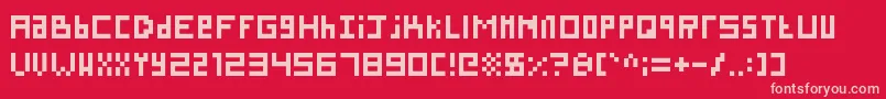 SillyPixel Font – Pink Fonts on Red Background