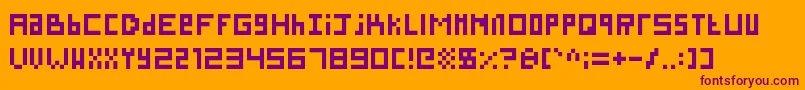 SillyPixel-fontti – violetit fontit oranssilla taustalla
