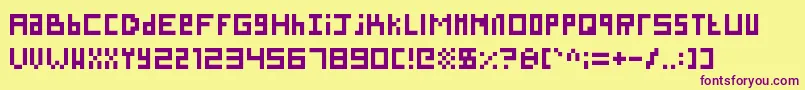 SillyPixel Font – Purple Fonts on Yellow Background