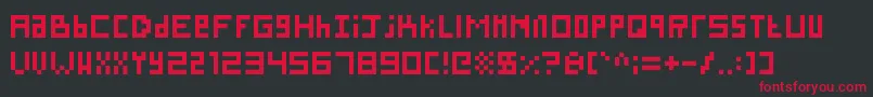 fuente SillyPixel – Fuentes Rojas Sobre Fondo Negro