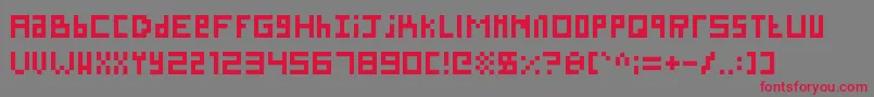 Fonte SillyPixel – fontes vermelhas em um fundo cinza