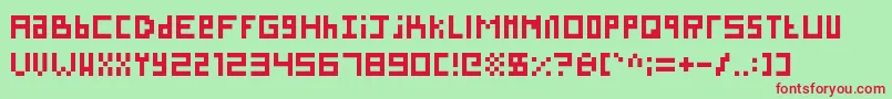 SillyPixel Font – Red Fonts on Green Background