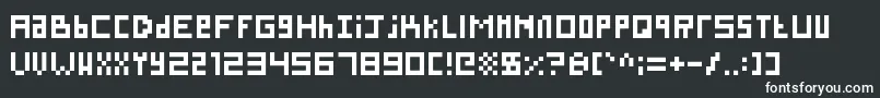 フォントSillyPixel – 白い文字