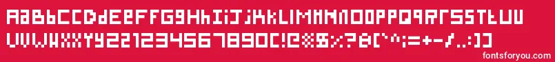 SillyPixel Font – White Fonts on Red Background