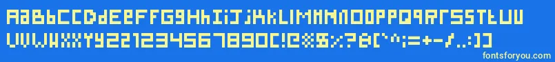SillyPixel Font – Yellow Fonts on Blue Background