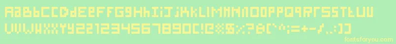 Шрифт SillyPixel – жёлтые шрифты на зелёном фоне