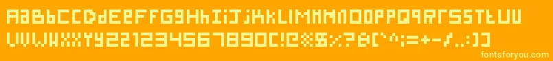 SillyPixel-fontti – keltaiset fontit oranssilla taustalla