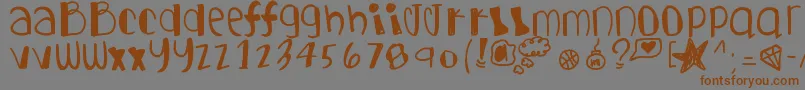 Getlucky Font – Brown Fonts on Gray Background