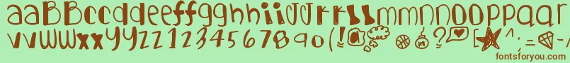 Getlucky Font – Brown Fonts on Green Background