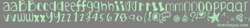 Getlucky Font – Green Fonts on Gray Background