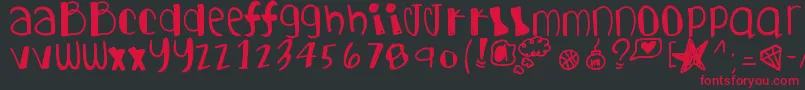 Getlucky Font – Red Fonts on Black Background