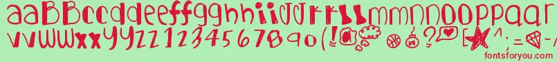 Getlucky Font – Red Fonts on Green Background