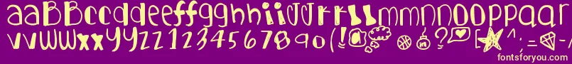 Getlucky Font – Yellow Fonts on Purple Background