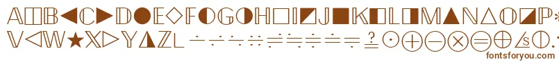 Шрифт QuantaPiFourSsi – коричневые шрифты на белом фоне