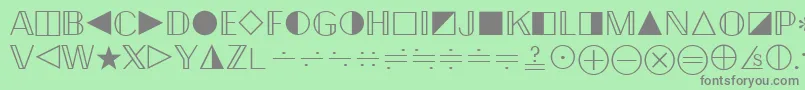 QuantaPiFourSsi Font – Gray Fonts on Green Background