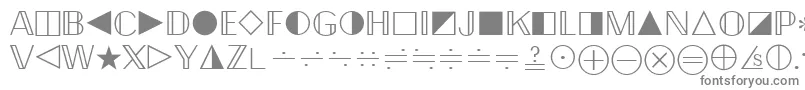 QuantaPiFourSsi-fontti – harmaat kirjasimet valkoisella taustalla