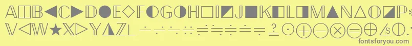 Шрифт QuantaPiFourSsi – серые шрифты на жёлтом фоне