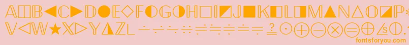 QuantaPiFourSsi Font – Orange Fonts on Pink Background