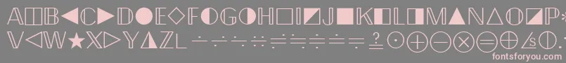 Шрифт QuantaPiFourSsi – розовые шрифты на сером фоне