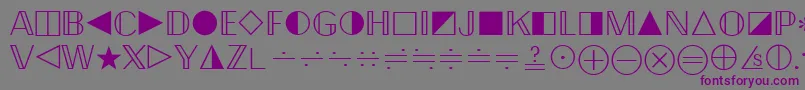 Шрифт QuantaPiFourSsi – фиолетовые шрифты на сером фоне