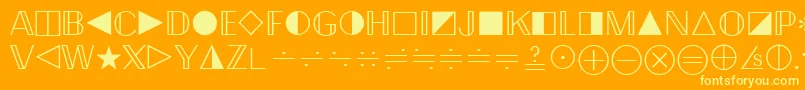 QuantaPiFourSsi Font – Yellow Fonts on Orange Background