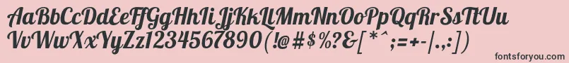 Lobster1.4 Font – Black Fonts on Pink Background